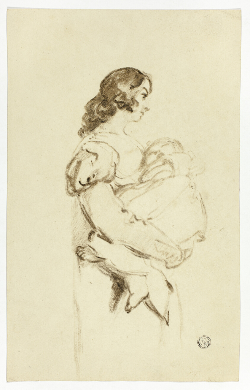 Young Woman Carrying Baby