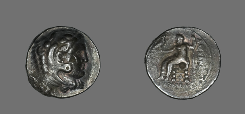 Tetradrachm (Coin) Depicting the Hero Herakles with the Features of Alexander the Great