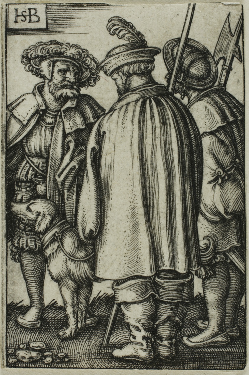 Three Soldiers and a Dog