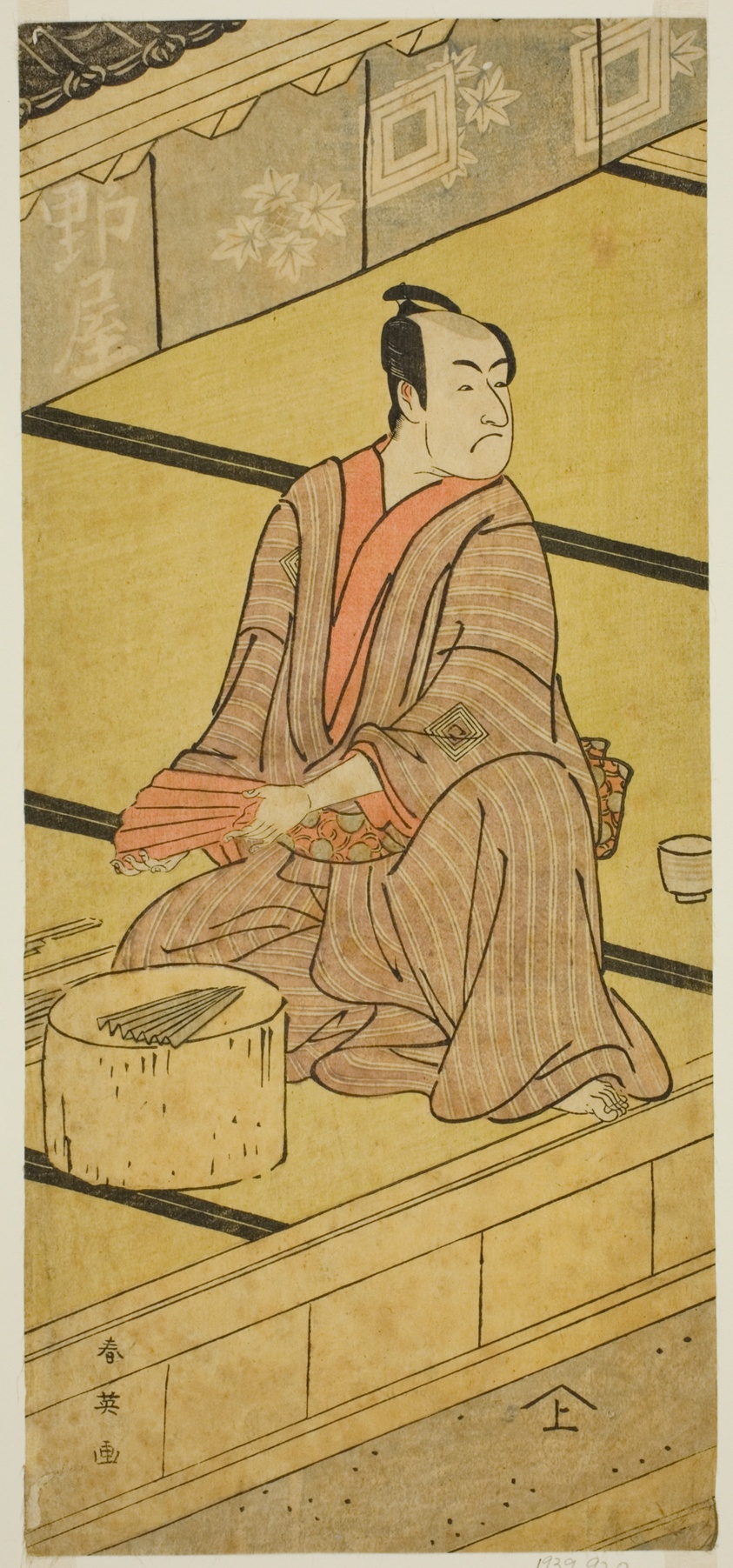The Actor Ichikawa Monnosuke II as Daidoji Tabatanosuke in the Play Mukashi Mukashi Tejiro no Saru, Performed at the Ichimura Theater in the Eighth Month, 1792