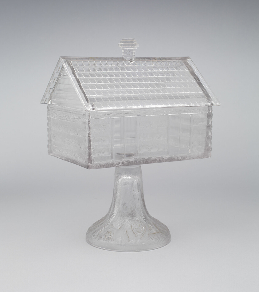 Log Cabin Covered Compote