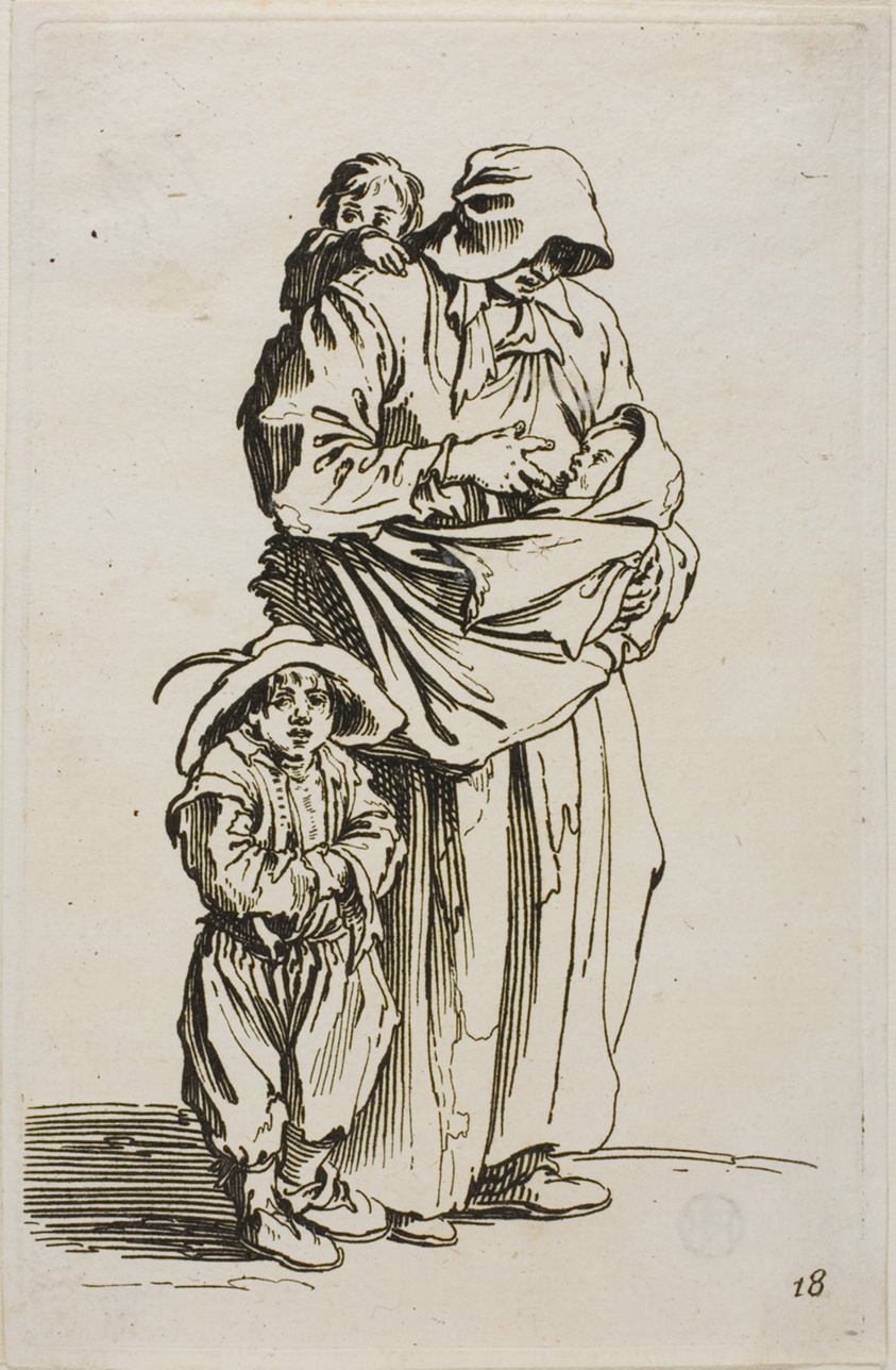 A Mother with her Three Children, plate 18 from The Beggars