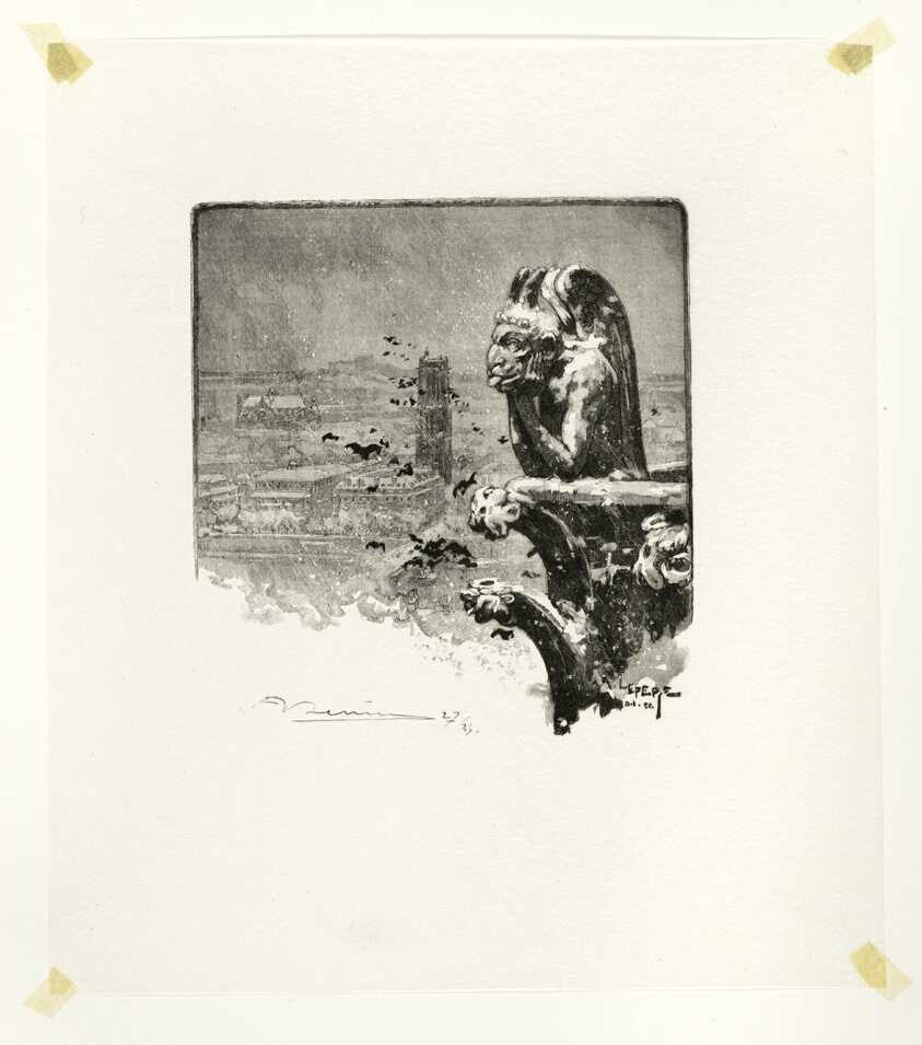 The Vampire of Notre-Dame, plate nine from Le Long de la Seine et des Boulevards