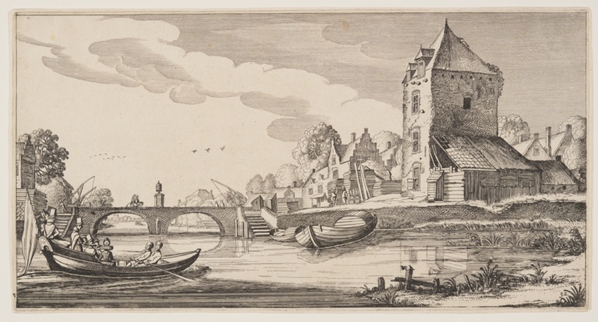 Village on a River, from Landscapes (Playsante Lantschappen)
