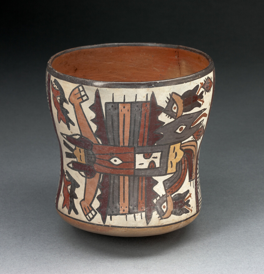 Bowl Depicting Abstract Being with Bird Attributes and Human Legs