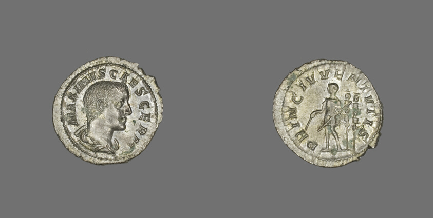 Denarius (Coin) Portraying the Emperor Maximus
