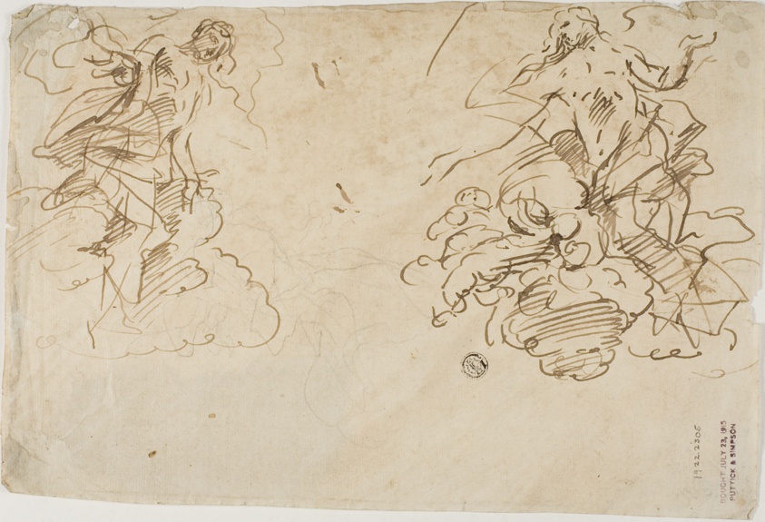 Two Figures in Clouds