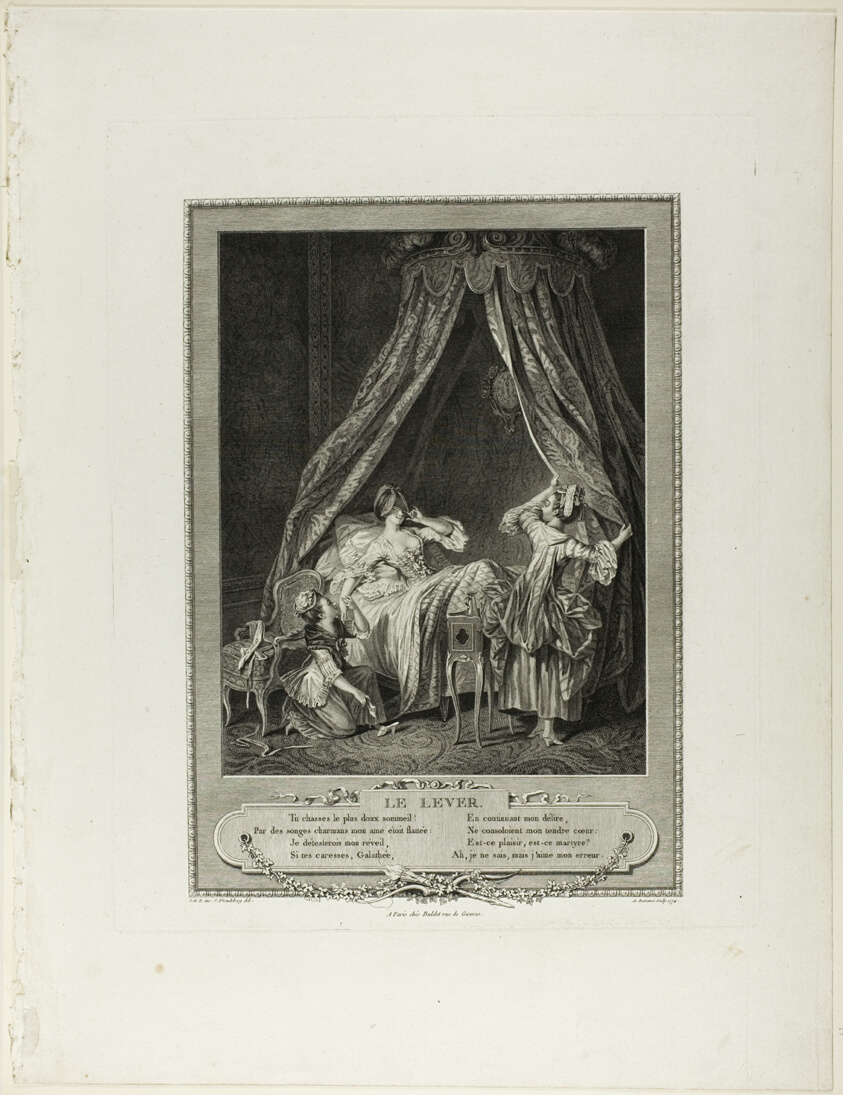 Le Lever (Awakening, from Monument du Costume Physique et Moral de la fin du Dix-huitième siècle)