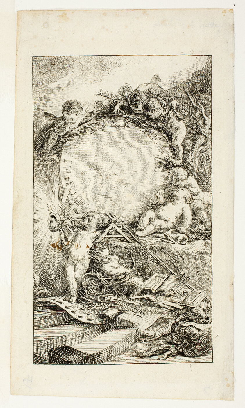 Frontispiece, plate one from Recueil de Poésies de Sedaine