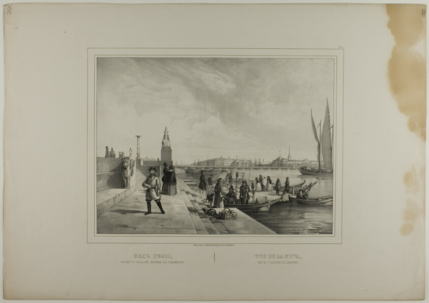 View of the Neva, taken from the Steps of the Academy