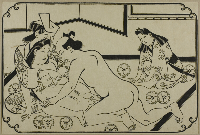 A sheet from a shunga album