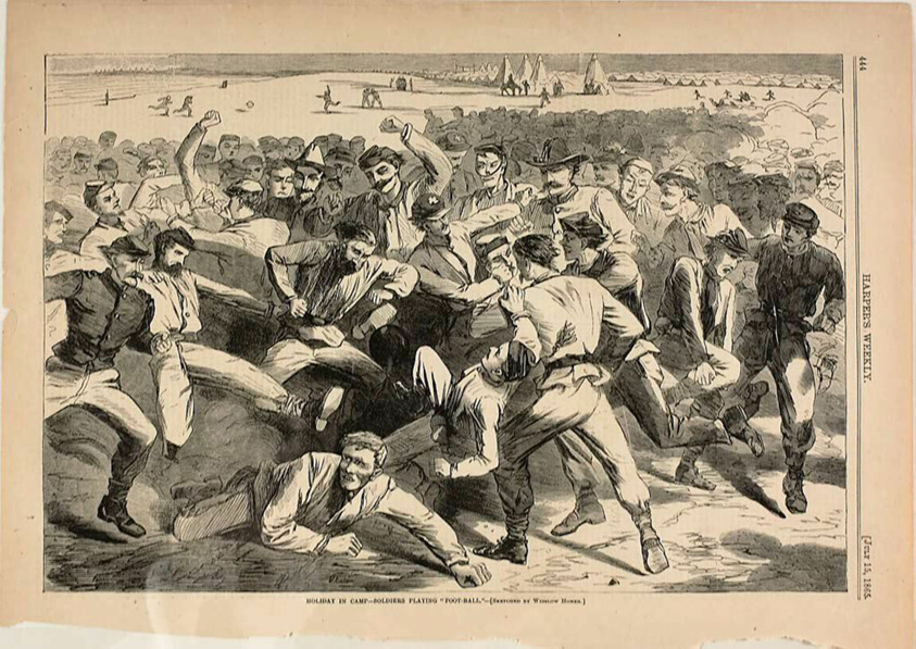 Holiday in Camp—Soldiers Playing "Foot-Ball"