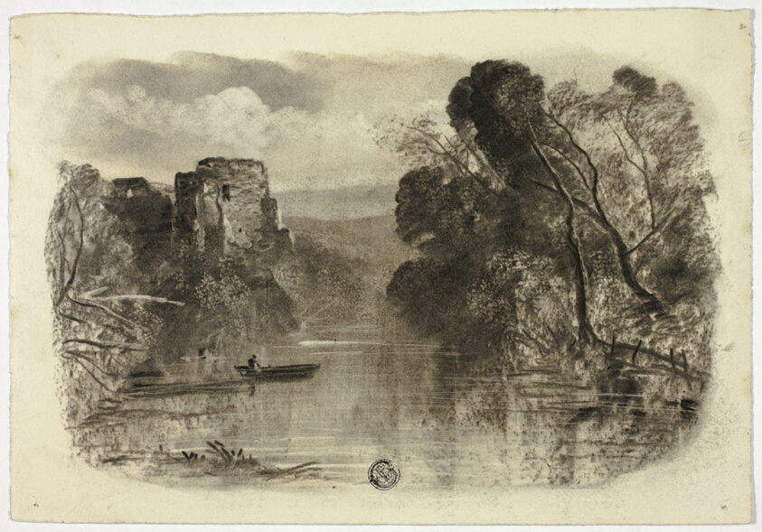 River with Castle Ruin and Boat I
