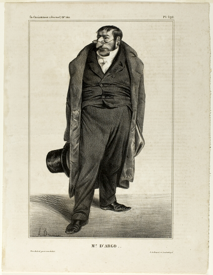 Mr. D'argo .., plate 292 from Célébrités de la Caricature