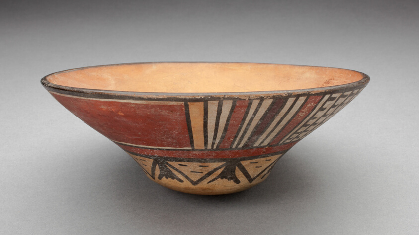 Wide Bowl with Geomeric Motifs