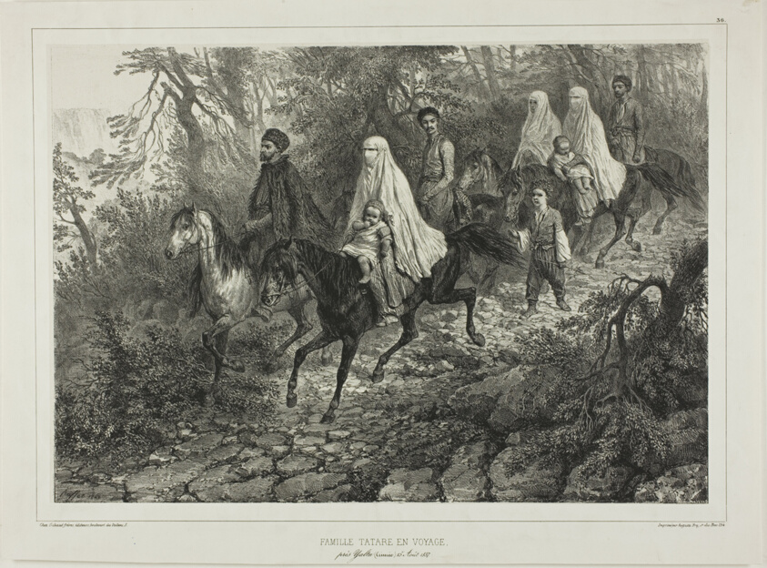 Traveling Tartar Family, Near Yalta, Crimea, August 15, 1837