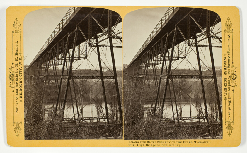 High Bridge at Fort Snelling, No. 1517 from the series "Among the Bluff Scenery of the Upper Mississippi"