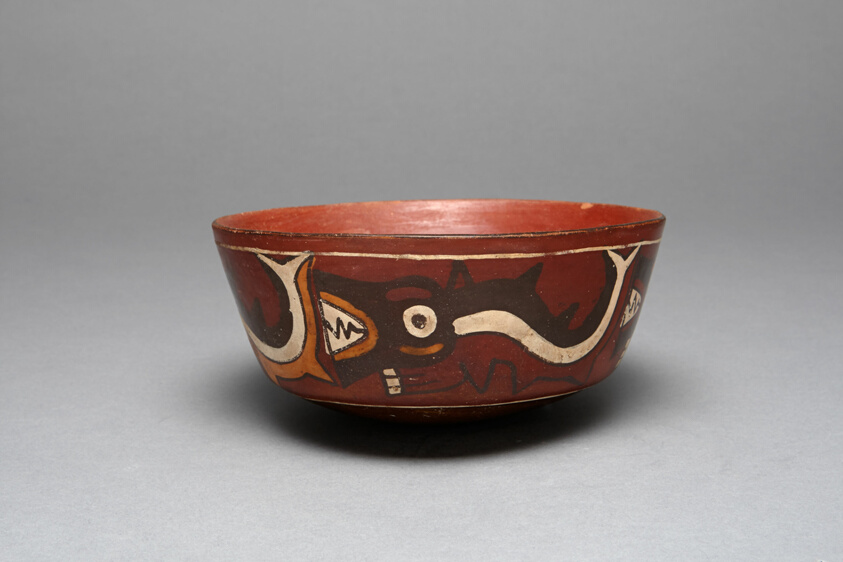Bowl Depicting Anthropomorphic Sharks