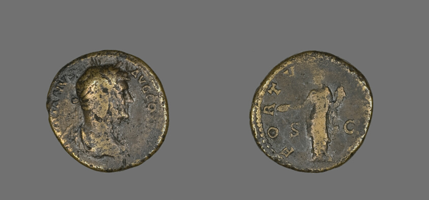 Sestertius (Coin) Portraying Emperor Hadrian