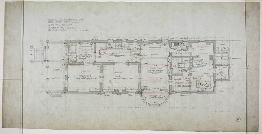 David Lewinsohn House, Chicago, Illinois, First Floor Plan
