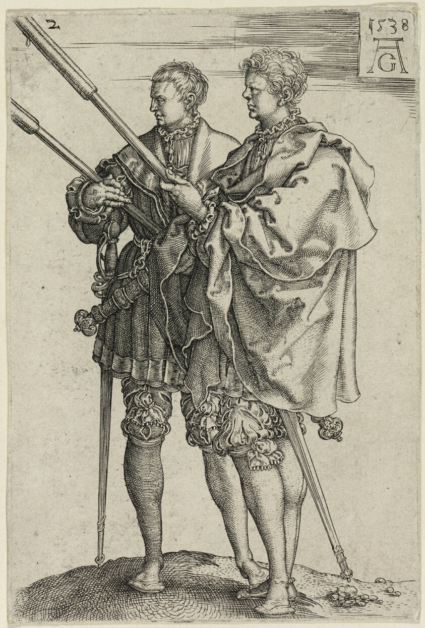 Two Torch-Bearers, plate two from The Large Wedding-Dancers