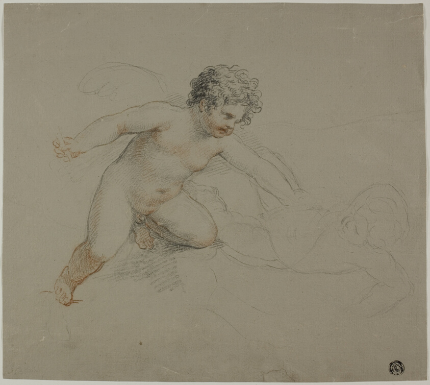 Two Putti Fighting