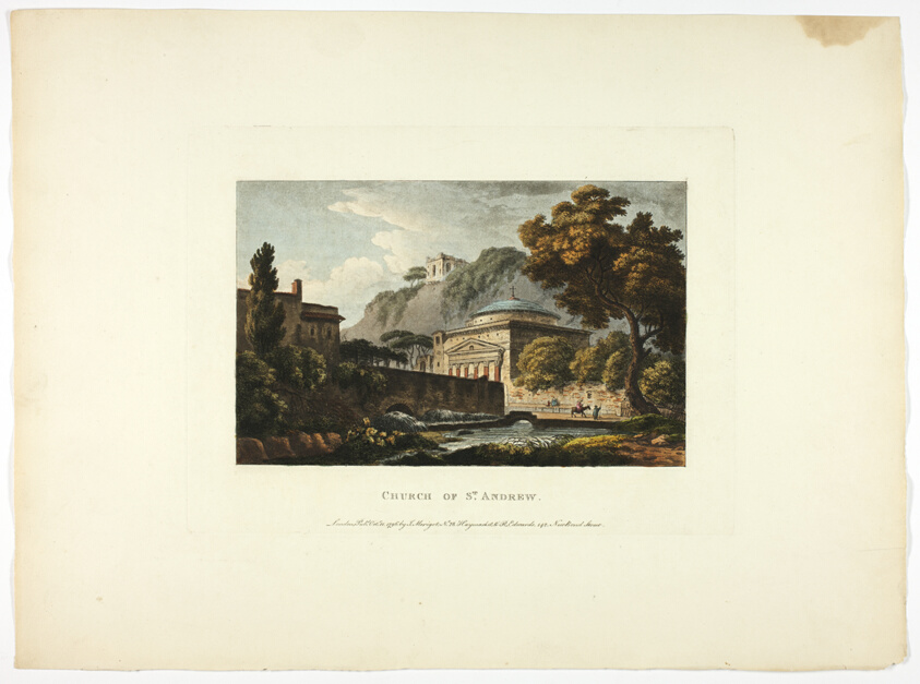 Church of St. Andrew, plate eighteen from A Select Collection of Views and Ruins in Rome and its Vicinity