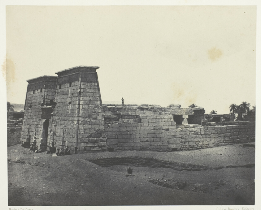 Karnak, Temple de Khons; Thèbes, plate 28 from the album "Egypte, Nubie, Palestine et Syrie" (1852)
