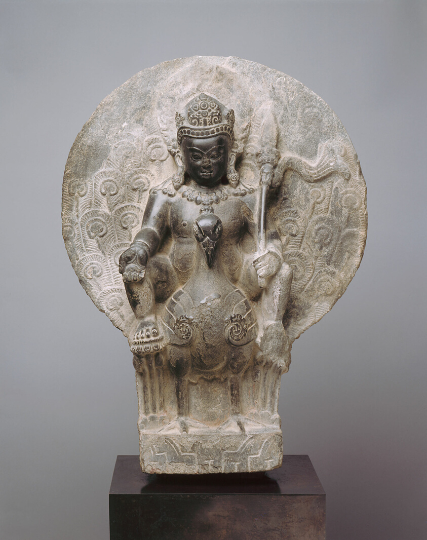 Kumara, the Youthful God of War on his Peacock Mount