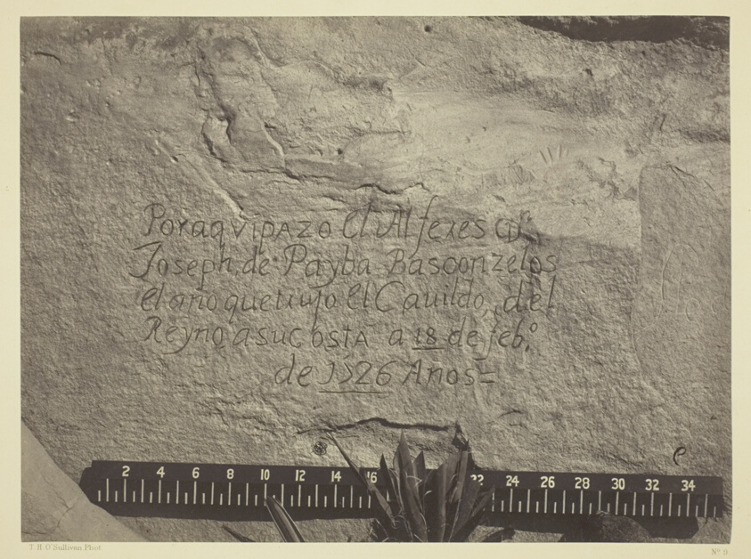 Historic Spanish Record of the Conquest, South Side of Inscription Rock, N.M.