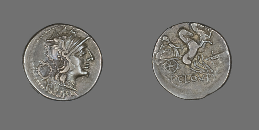 Denarius (Coin) Depicting the Goddess Roma