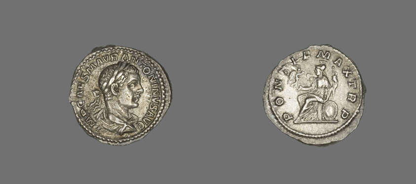 Denarius (Coin) Portraying Emperor Elagabalus