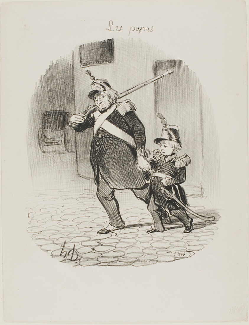 The day of the great parade, plate 6 from Les Papas