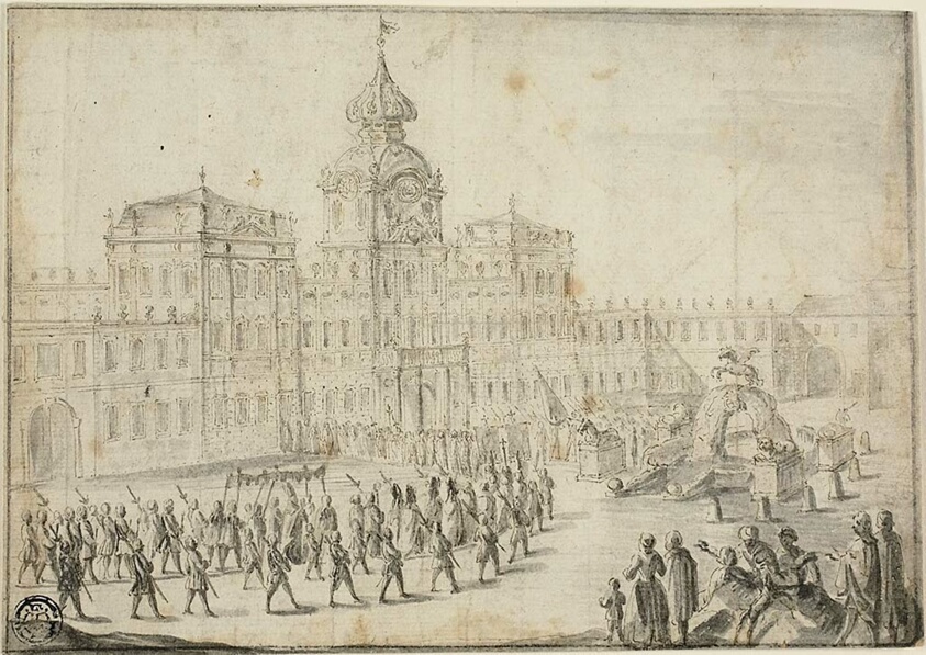 Religious Procession Entering Schloss Mirabell, Salzburg
