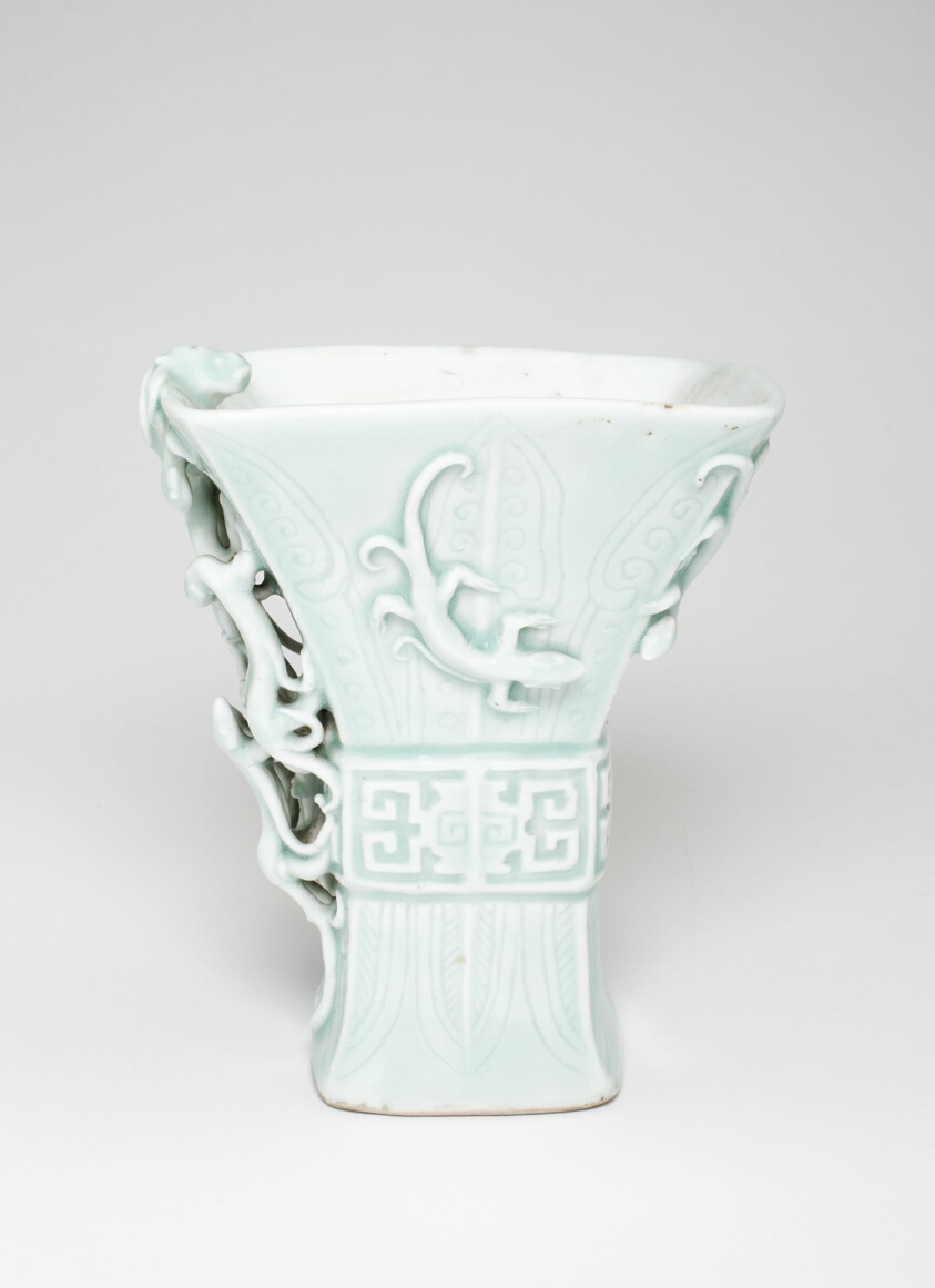 Cup in the Shape of an Archaic Bronze Vessel with Lizards