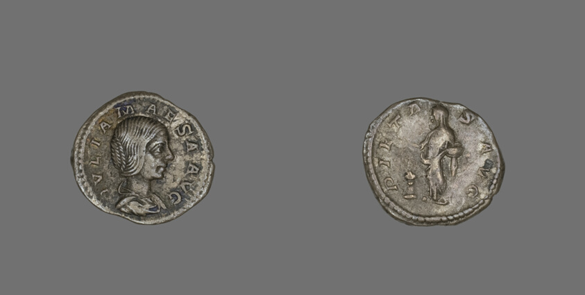 Denarius (Coin) Portraying Empress Julia Maesa