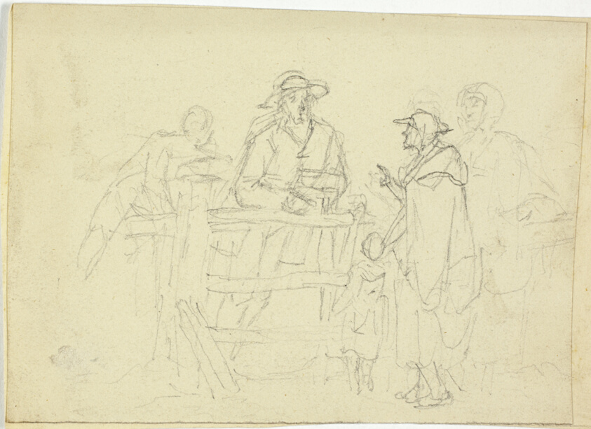 Four Figures at a Fence