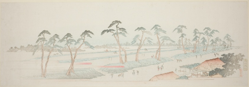 Takada Riding Grounds (Takada baba), from the series "Thirteen Views of the Environs of Edo"