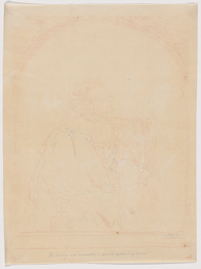 Study for Portrait of a Man in an Armchair, from Collection d'imitations de Dessins d'après les Principaux Maîtres Hollandais et Flamands