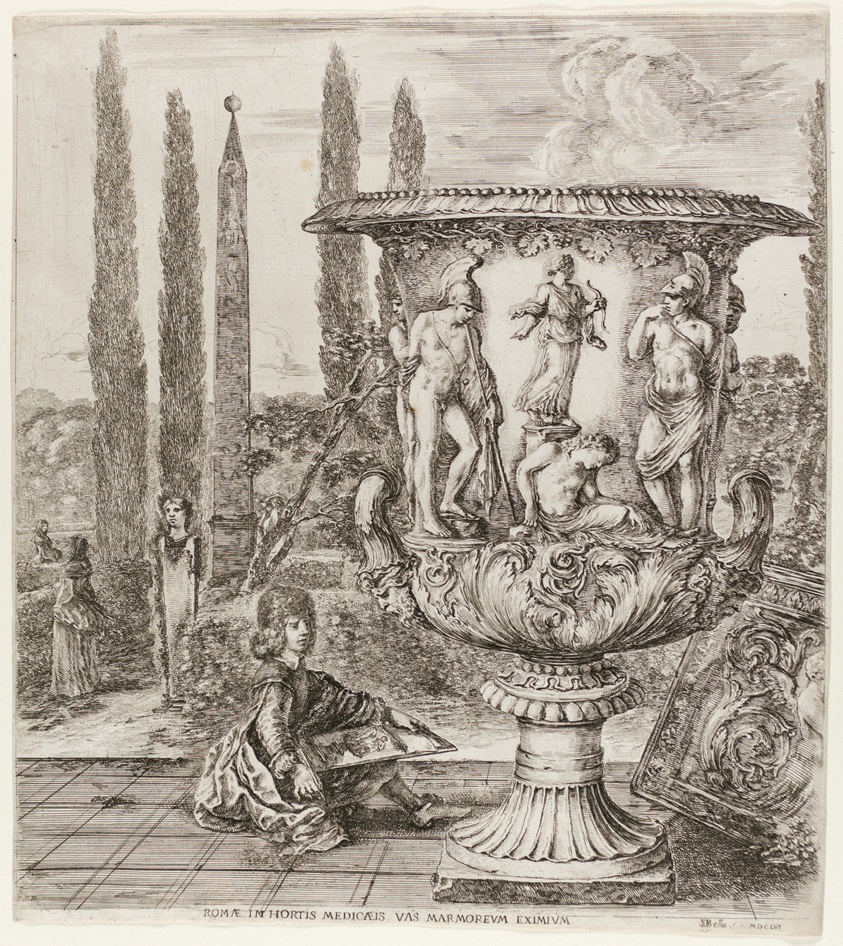 The Medici Vase, plate one from The Six Large Views of Rome and the Campagna