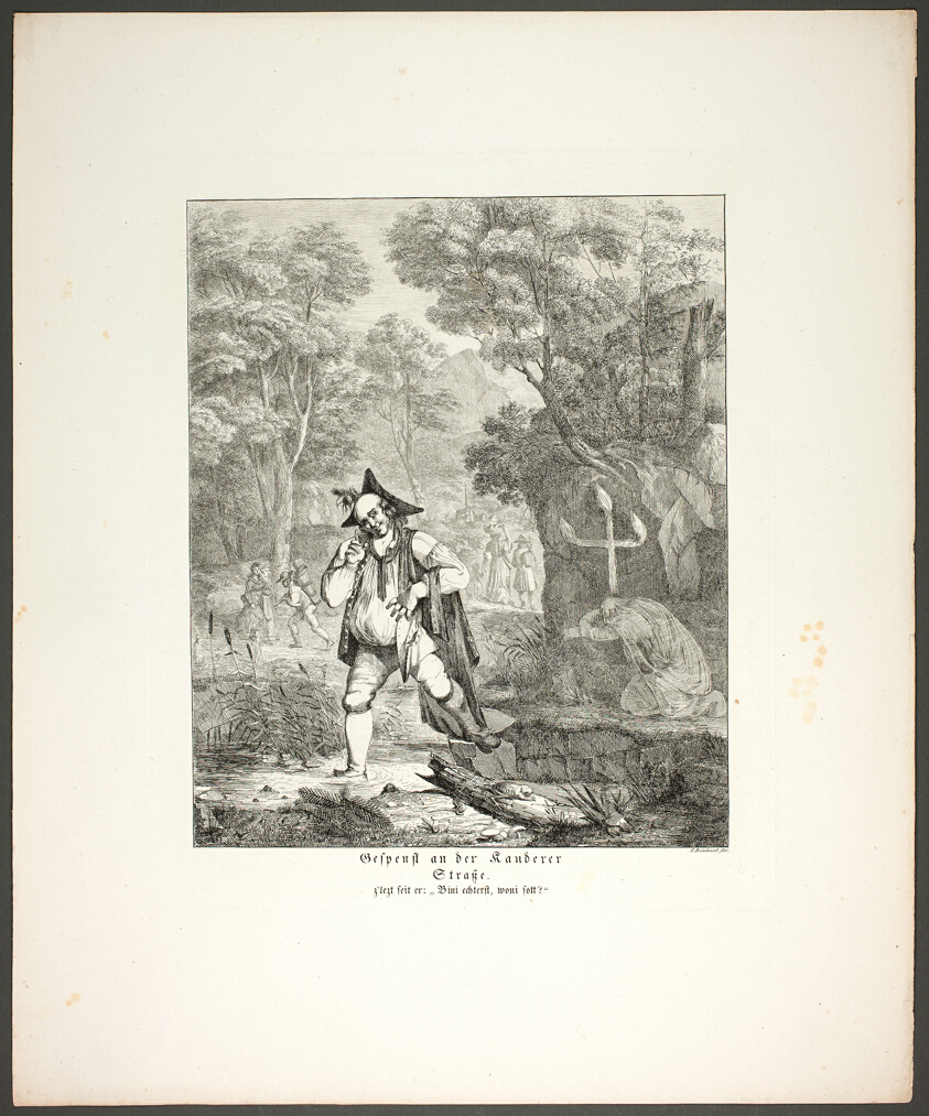 Ghost on the Kanderer Road (Gespenst an der Kanderer Strasse), plate six from the series Poems in the Dialect of the Upper Rhine Region (Zehn Blätter zu Hebels Alemannischen Gedichten)