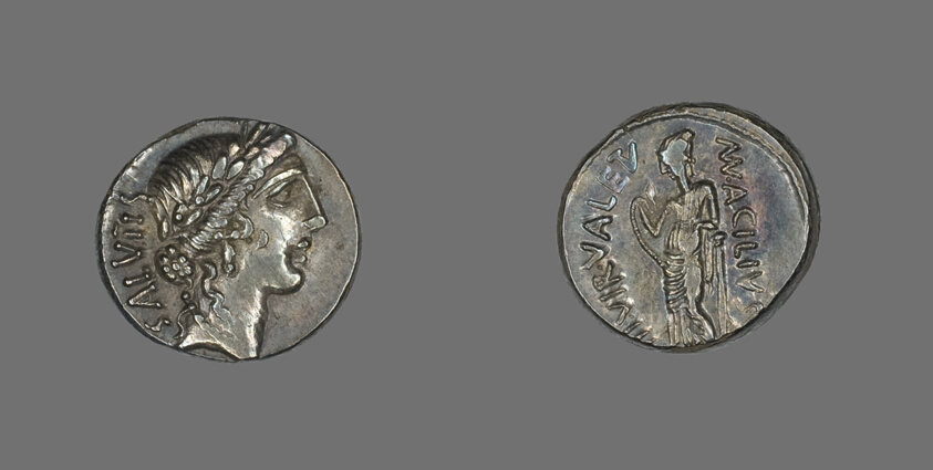 Denarius (Coin) Depicting the Goddess Salus