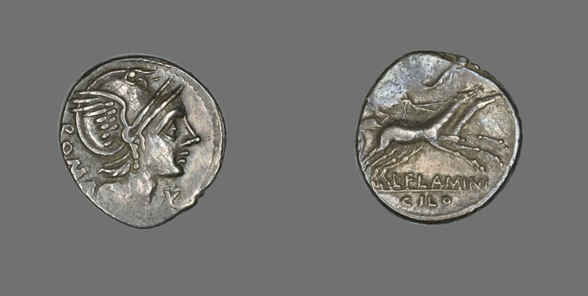 Denarius (Coin) Depicting the Goddess Roma