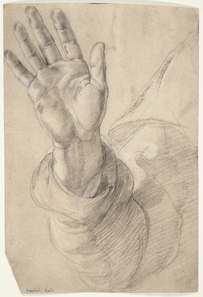 Upraised Right Hand, with Palm Facing Outward: Study for Saint Peter