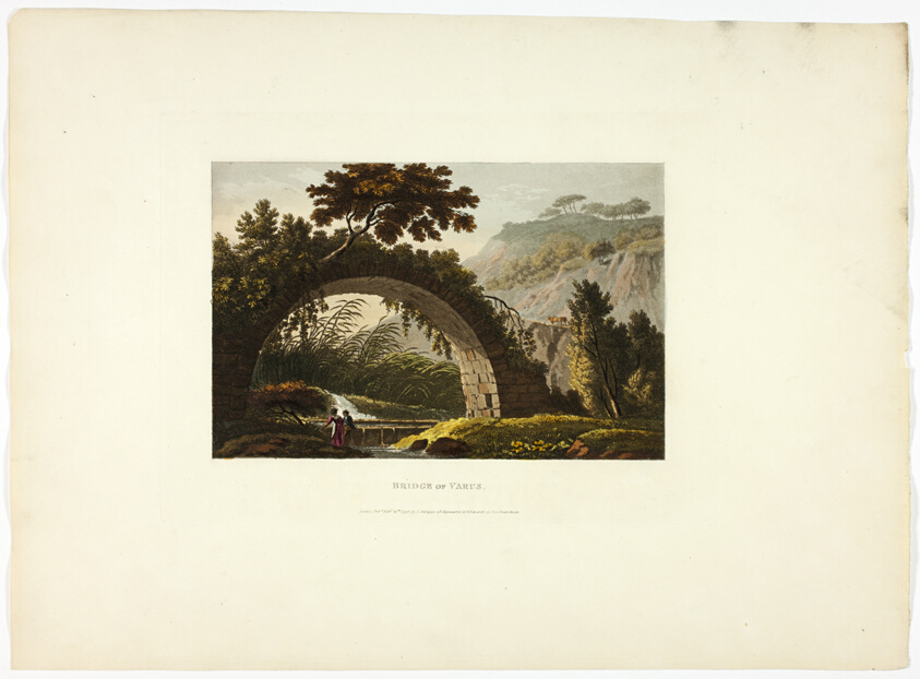 Bridge of Varus, plate twenty-eight from A Select Collection of Views and Ruins in Rome and its Vicinity