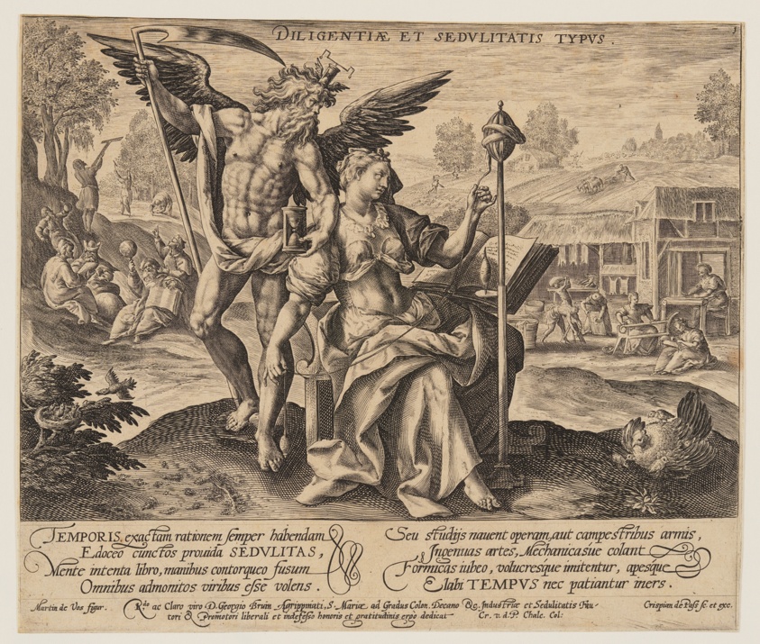 Diligentiae et Sedulitatis Typus, from Time with Virtues and Vices