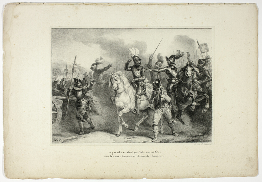 Henri IV at the Battle of Ivry, plate ten from La Henriade