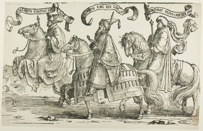 Jehoram, Uzziah, Jotham, plate three, from The Twelve Kings of Israel