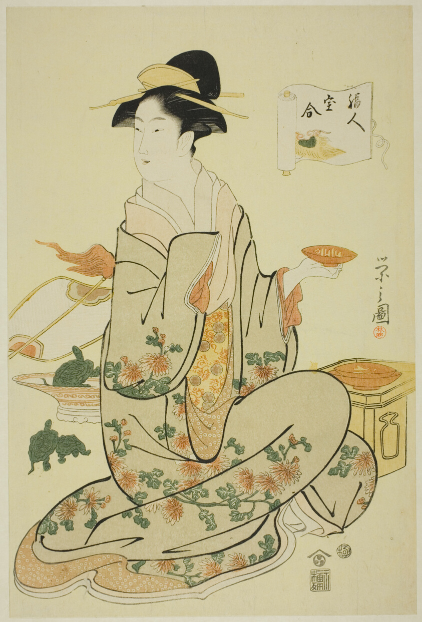 Jurojin, from the series "A Comparison of the Treasures of the Gods of Good Fortune (Fukujin takara awase)"