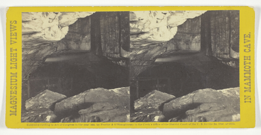"Bottomless Pit" and "Bridge of Sighs", No. 19 from the series "Mammoth Cave Views"
